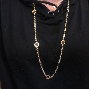 Michael Kors tortoise and yellow gold necklace